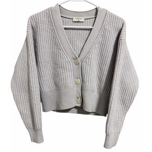 Babaton Aritzia Canberra Merino Wool Cardigan Light Purple/Gray  Women's Size XS